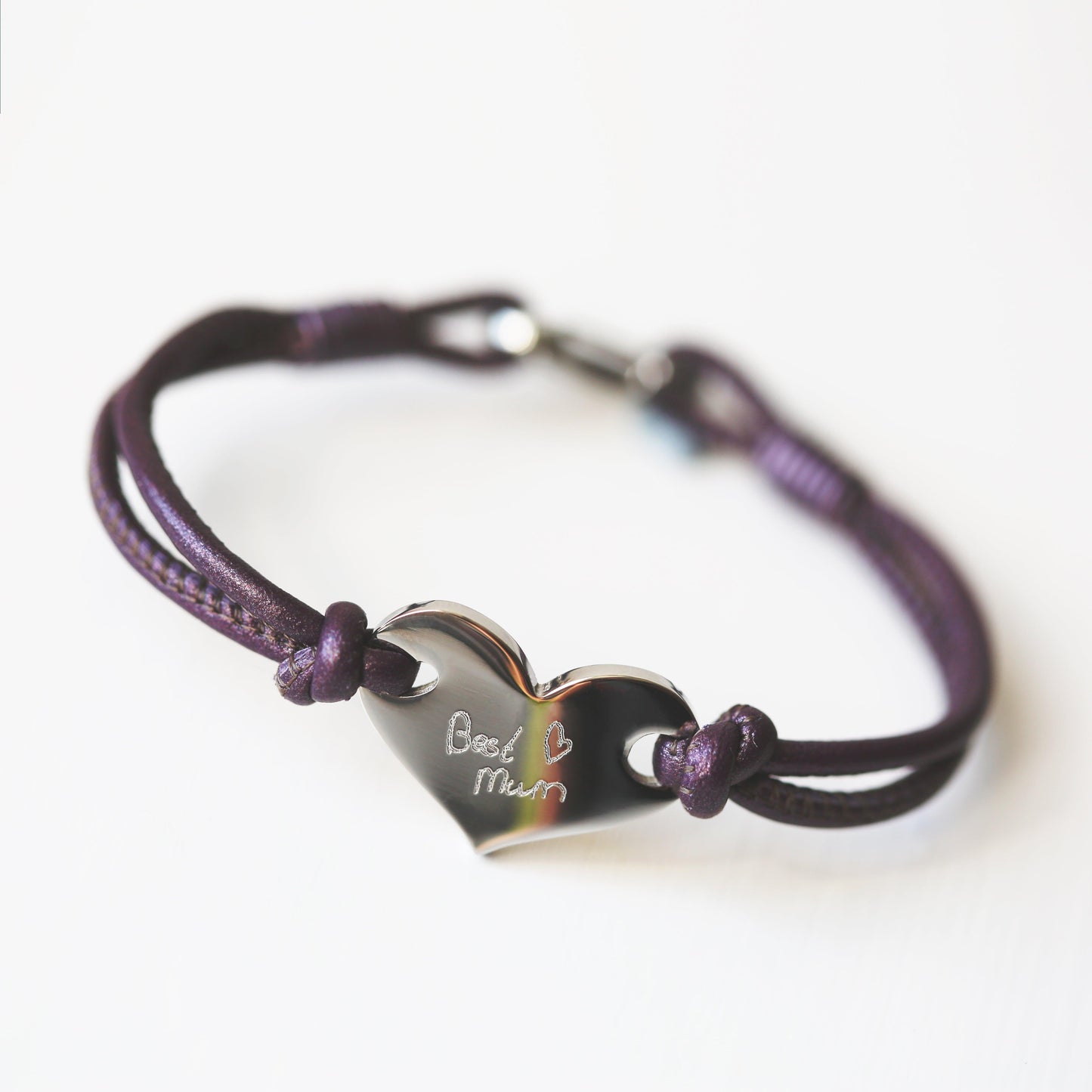 Handwriting Hearts Forever Bracelet Berry - MJM OPERATION
