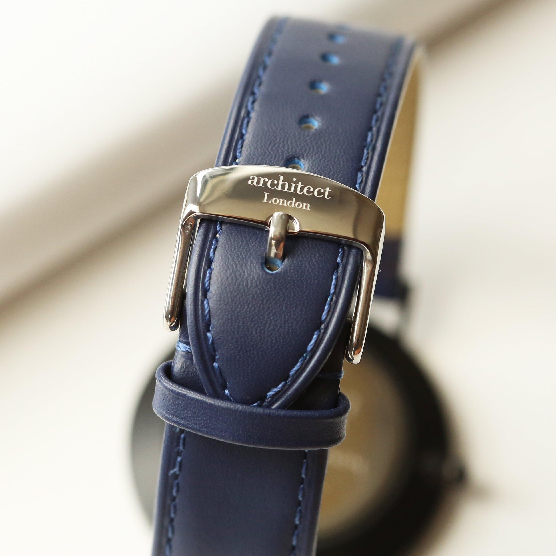 Handwriting Engraving - Men's Architect Zephyr + Admiral Blue Strap - MJM OPERATION