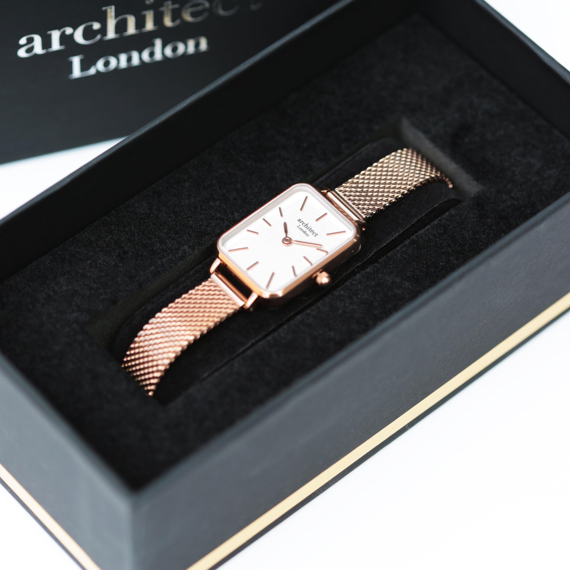 Ladies Architēct Lille - Rose Gold - Modern Font Engraving - MJM OPERATION
