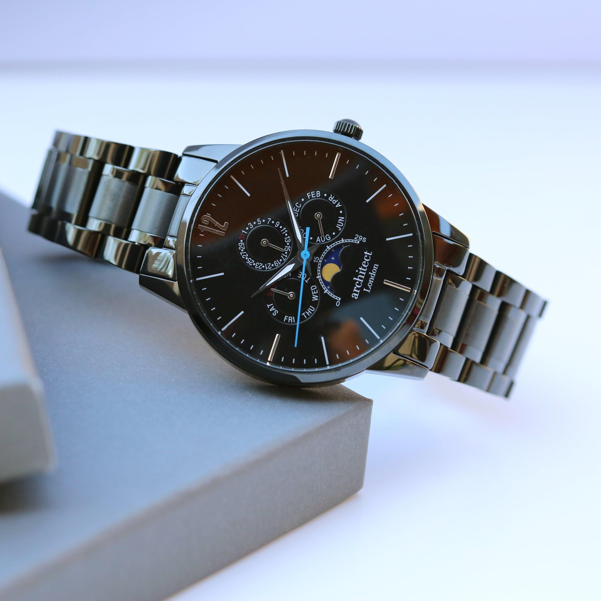 Men's Architect Apollo Black - Modern Font Engraving - MJM OPERATION
