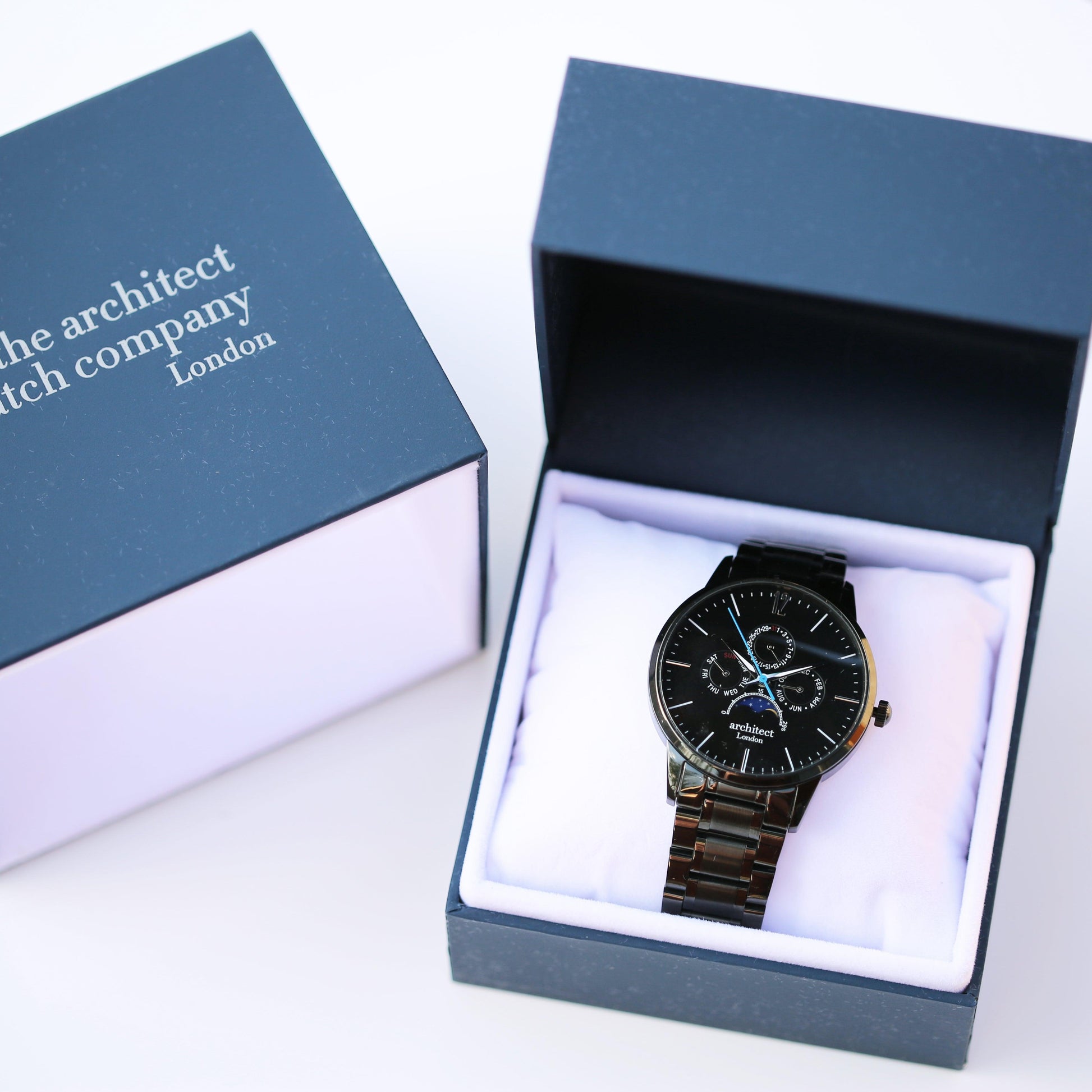 Men's Architect Apollo Black - Modern Font Engraving - MJM OPERATION