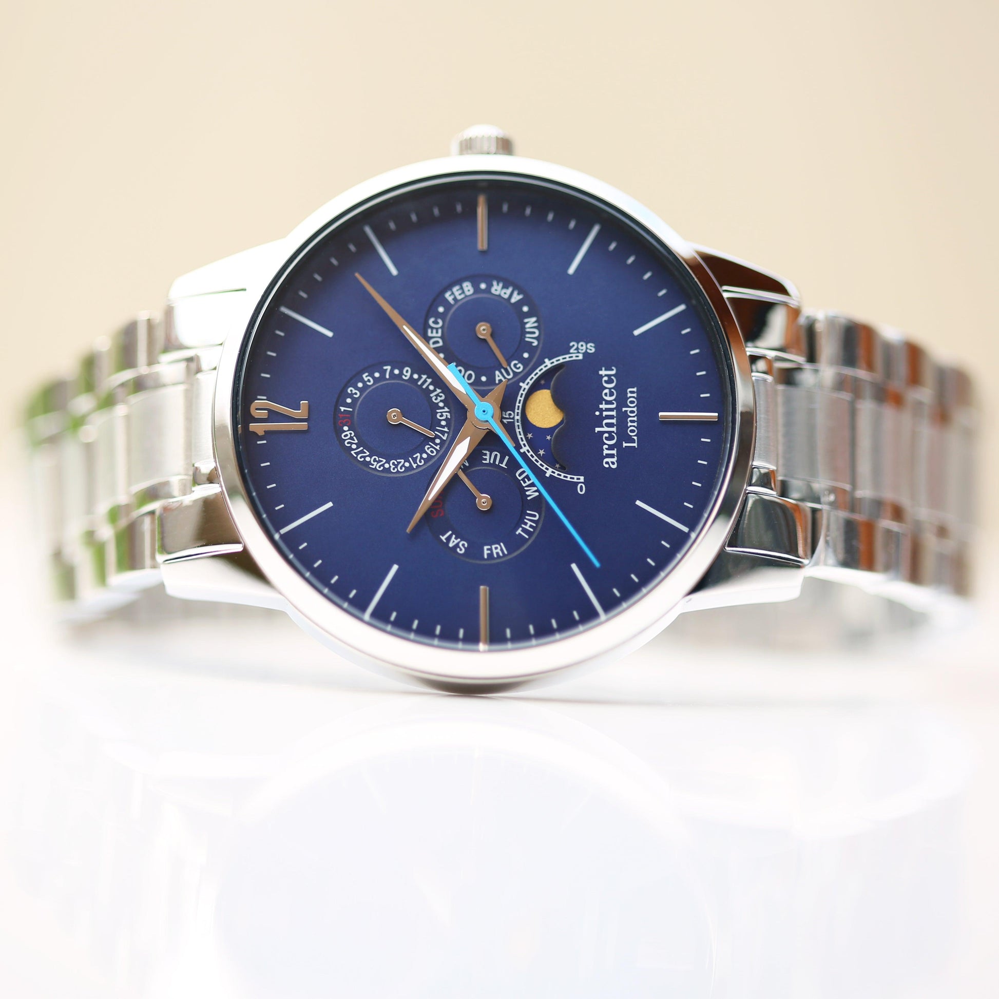Men's Architect Apollo Blue - Modern Font Engraving - MJM OPERATION