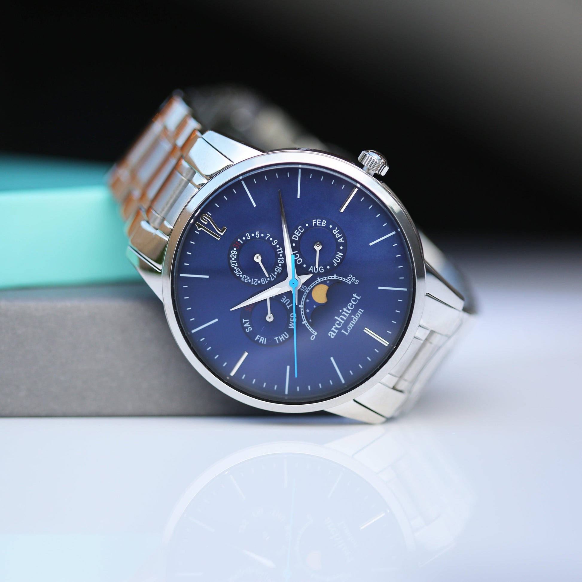 Men's Architect Apollo Blue - Modern Font Engraving - MJM OPERATION
