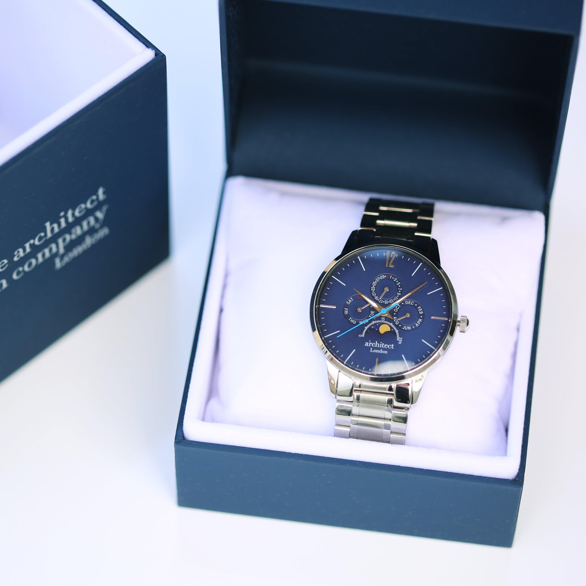 Men's Architect Apollo Blue - Modern Font Engraving - MJM OPERATION
