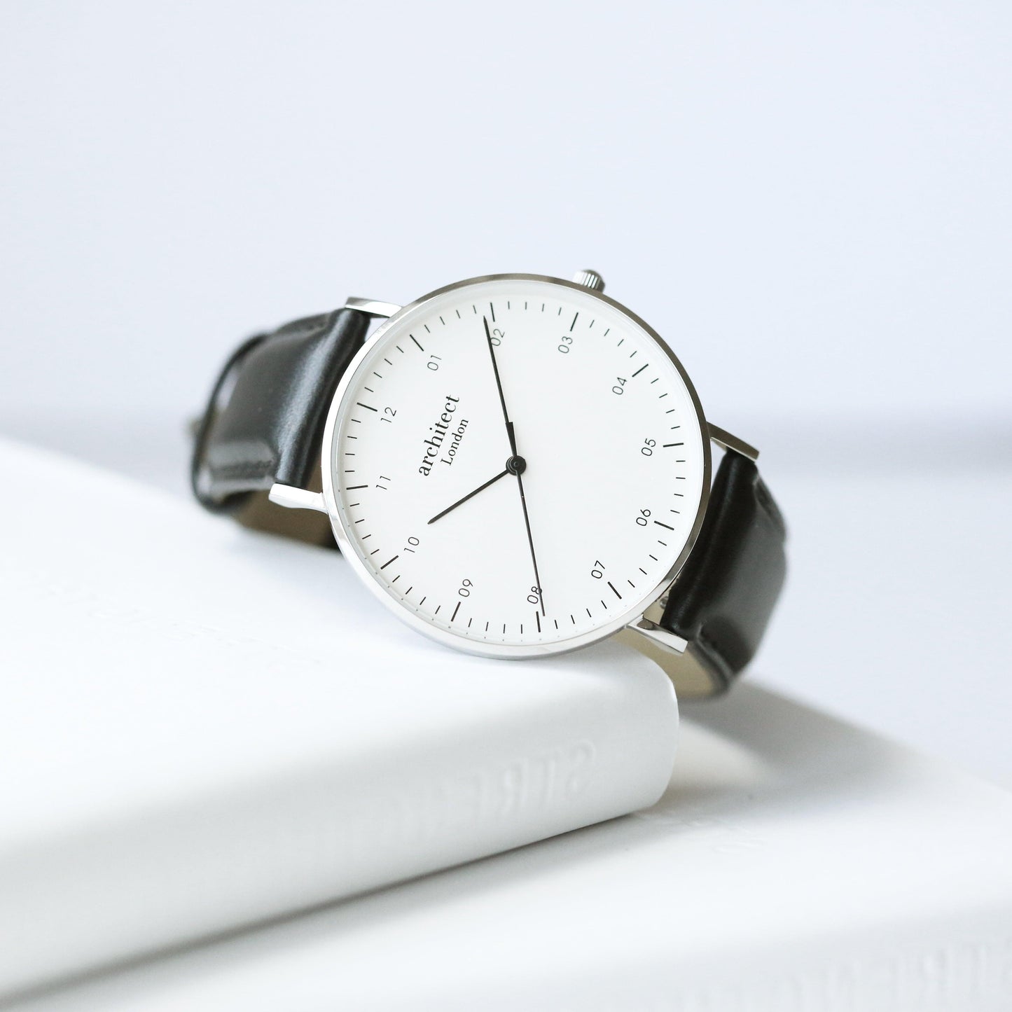 Modern Font Engraving - Men's Architect Zephyr + Jet Black Strap - MJM OPERATION