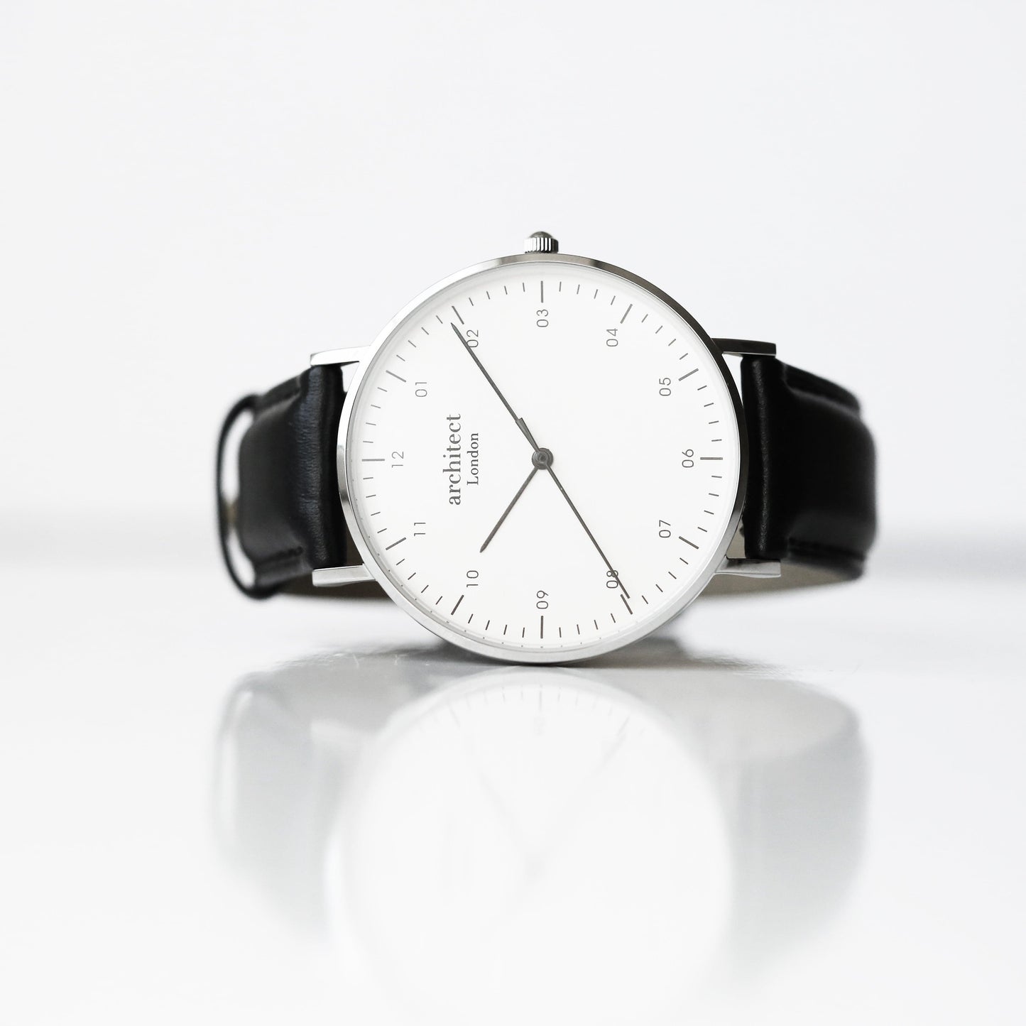 Modern Font Engraving - Men's Architect Zephyr + Jet Black Strap - MJM OPERATION