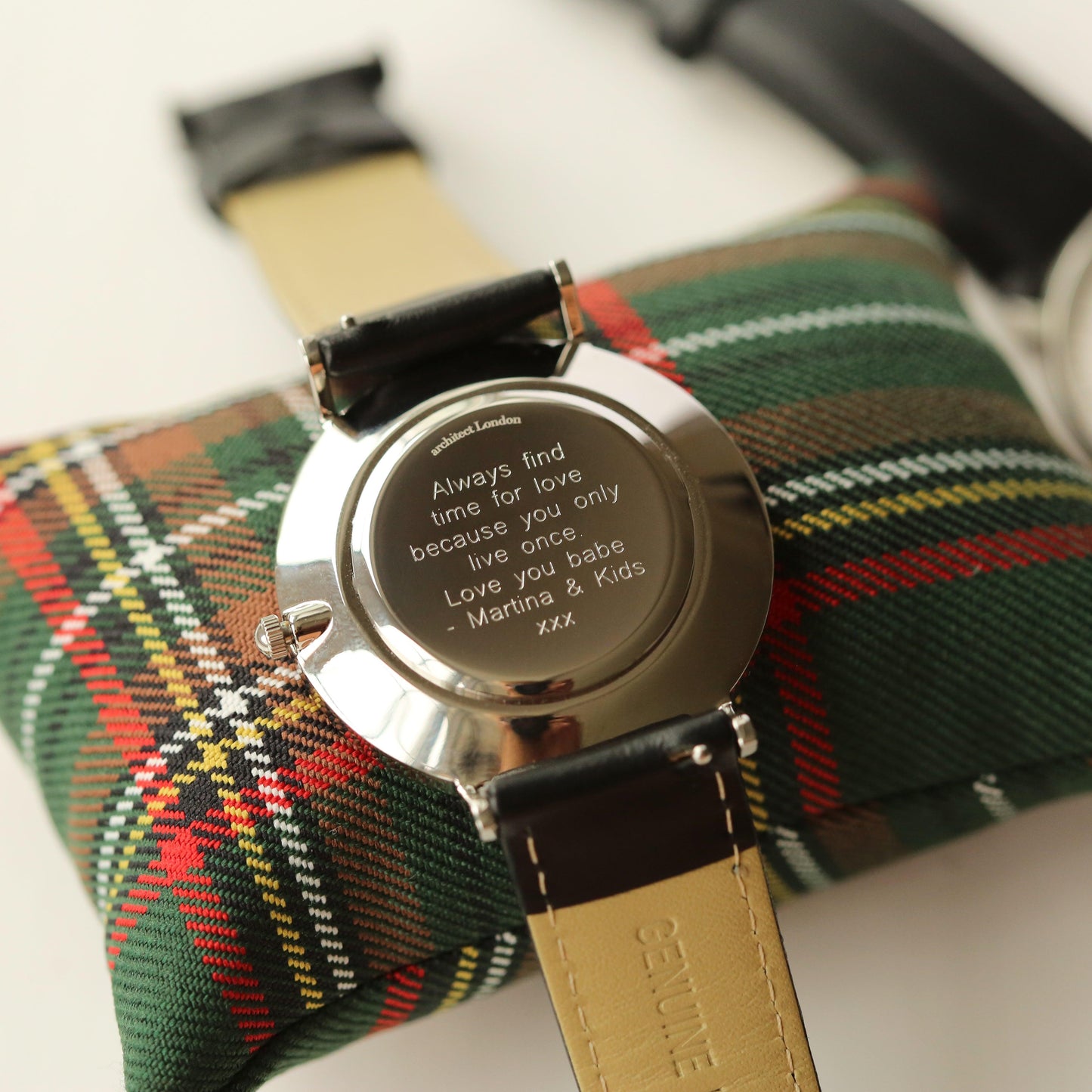 Modern Font Engraving - Men's Architect Zephyr + Jet Black Strap - MJM OPERATION