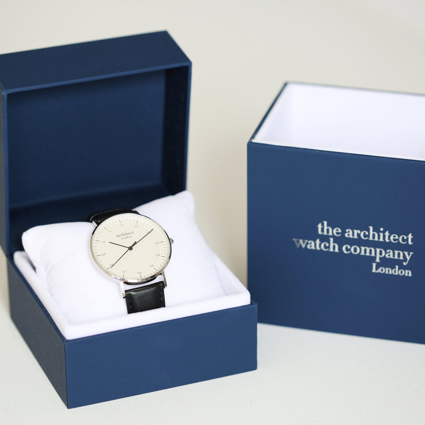Modern Font Engraving - Men's Architect Zephyr + Jet Black Strap - MJM OPERATION