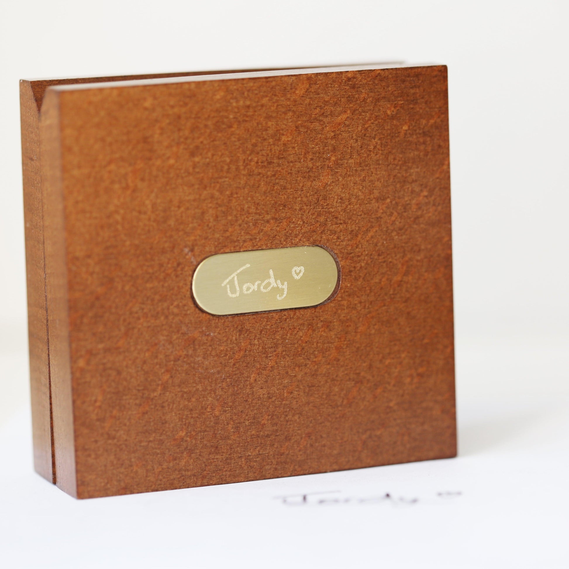 Own Handwriting Compass Personalised with Timber Box - MJM OPERATION