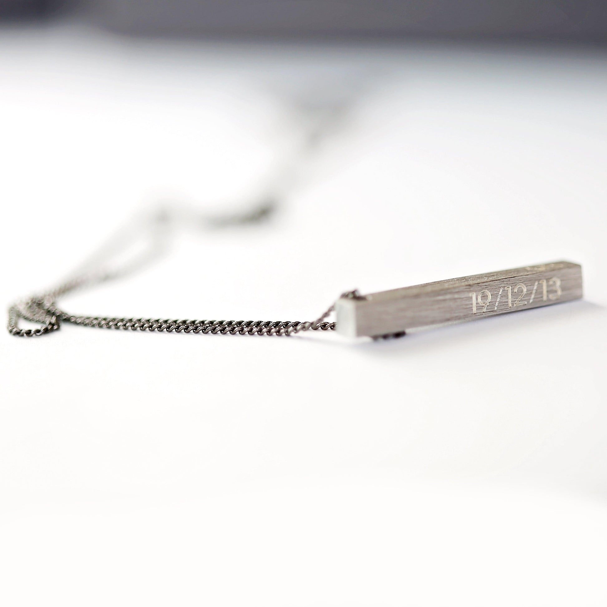 Personalised Brushed Men's Necklace - MJM OPERATION